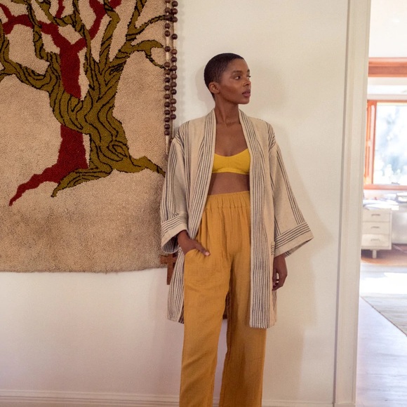 Oddbird Co. Tops - ODDBIRD CO. Fener Linen Kisa-Cut Robe Unisex S/M